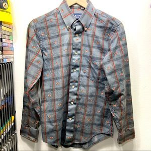 S. VINTAGE PEABODY DUCK FLANEL PATTERN BUTTON DOWN